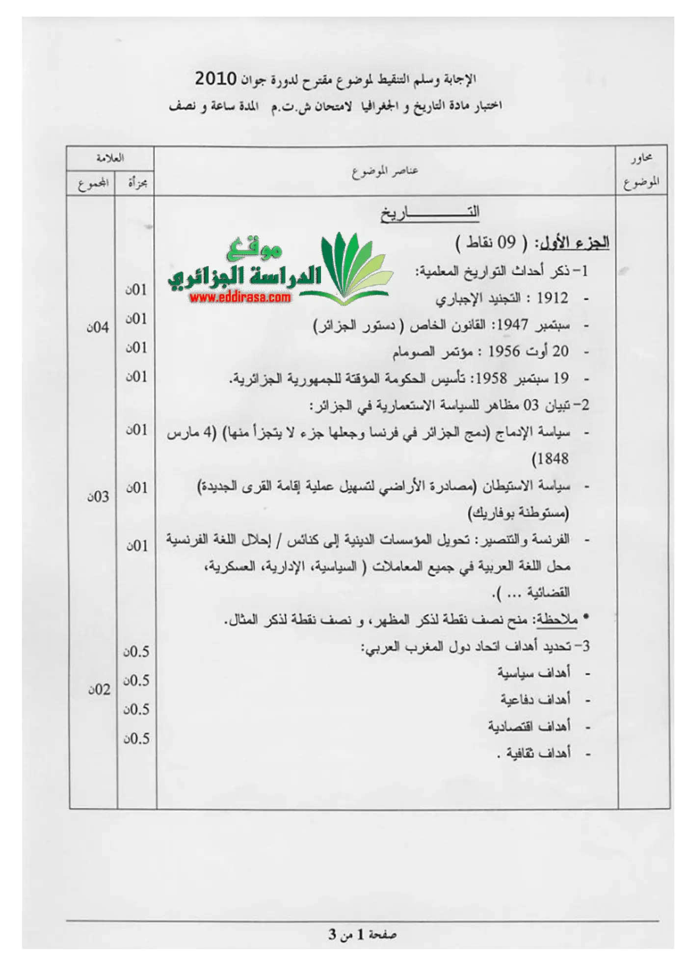 الصفحة 1 من 3