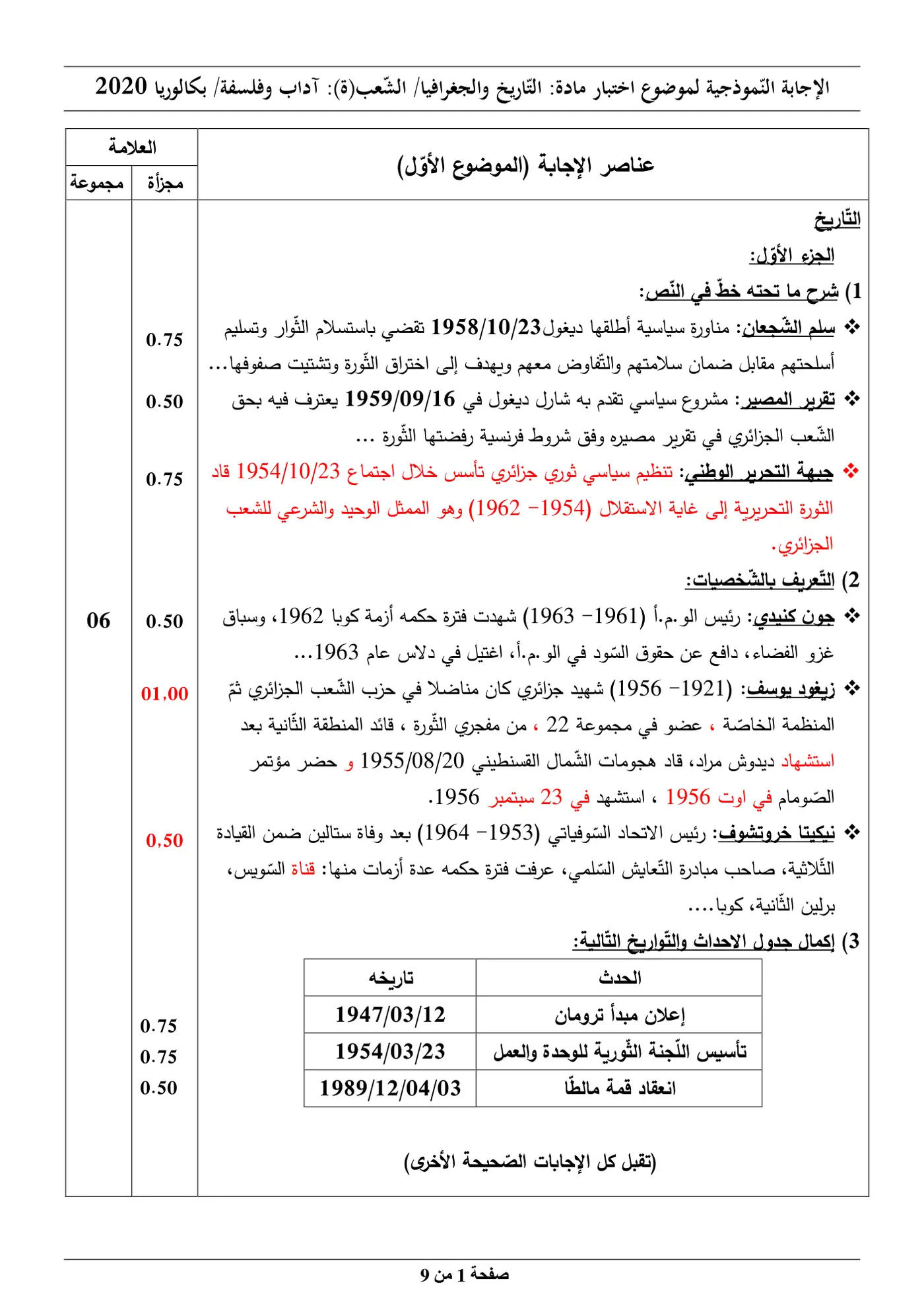 الصفحة 1 من 9