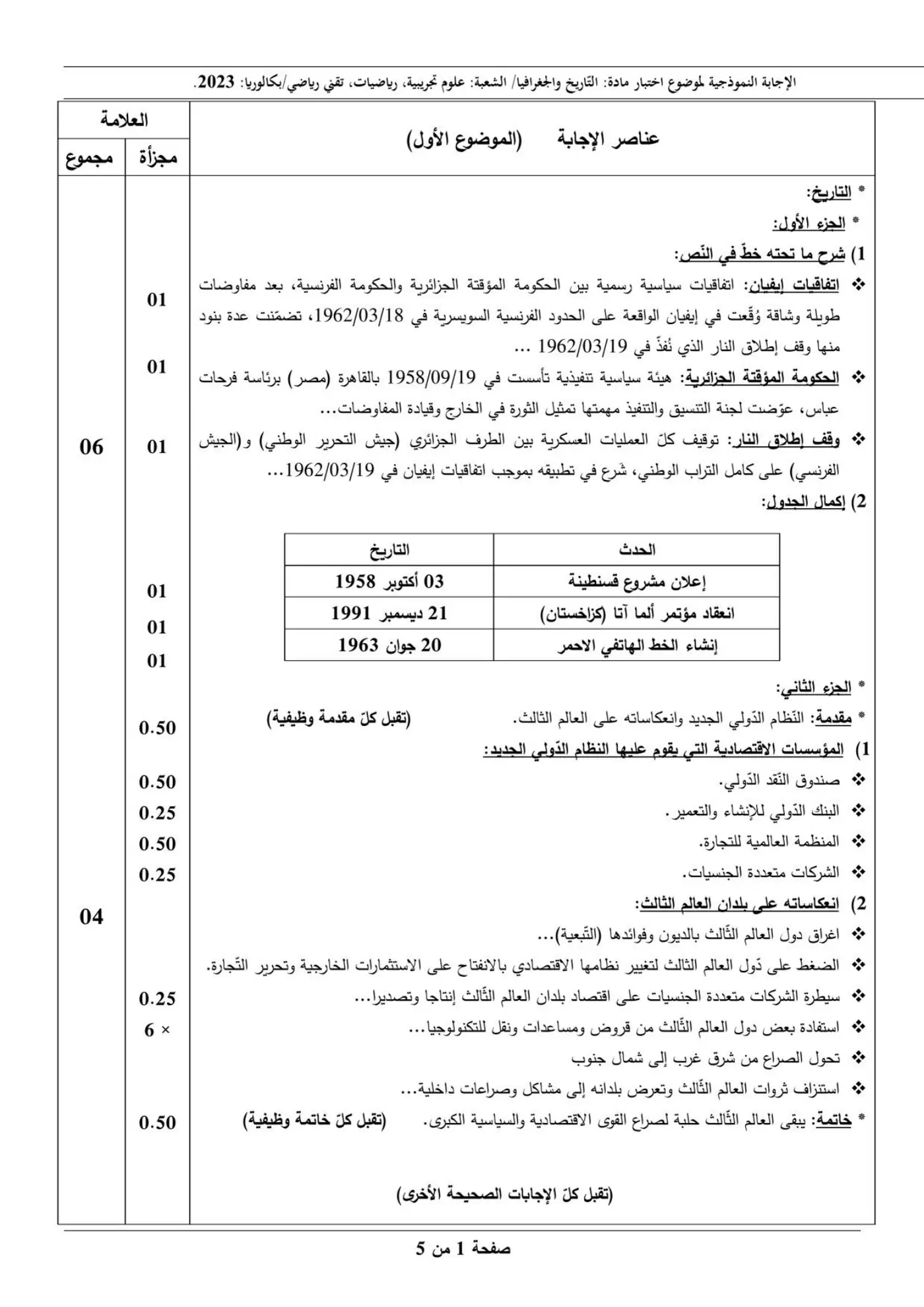الصفحة 1 من 5