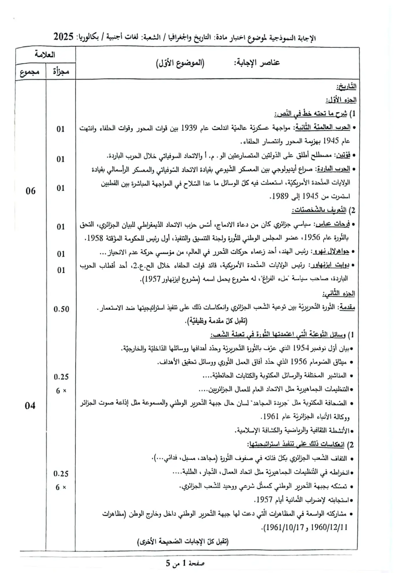 الصفحة 1 من 5