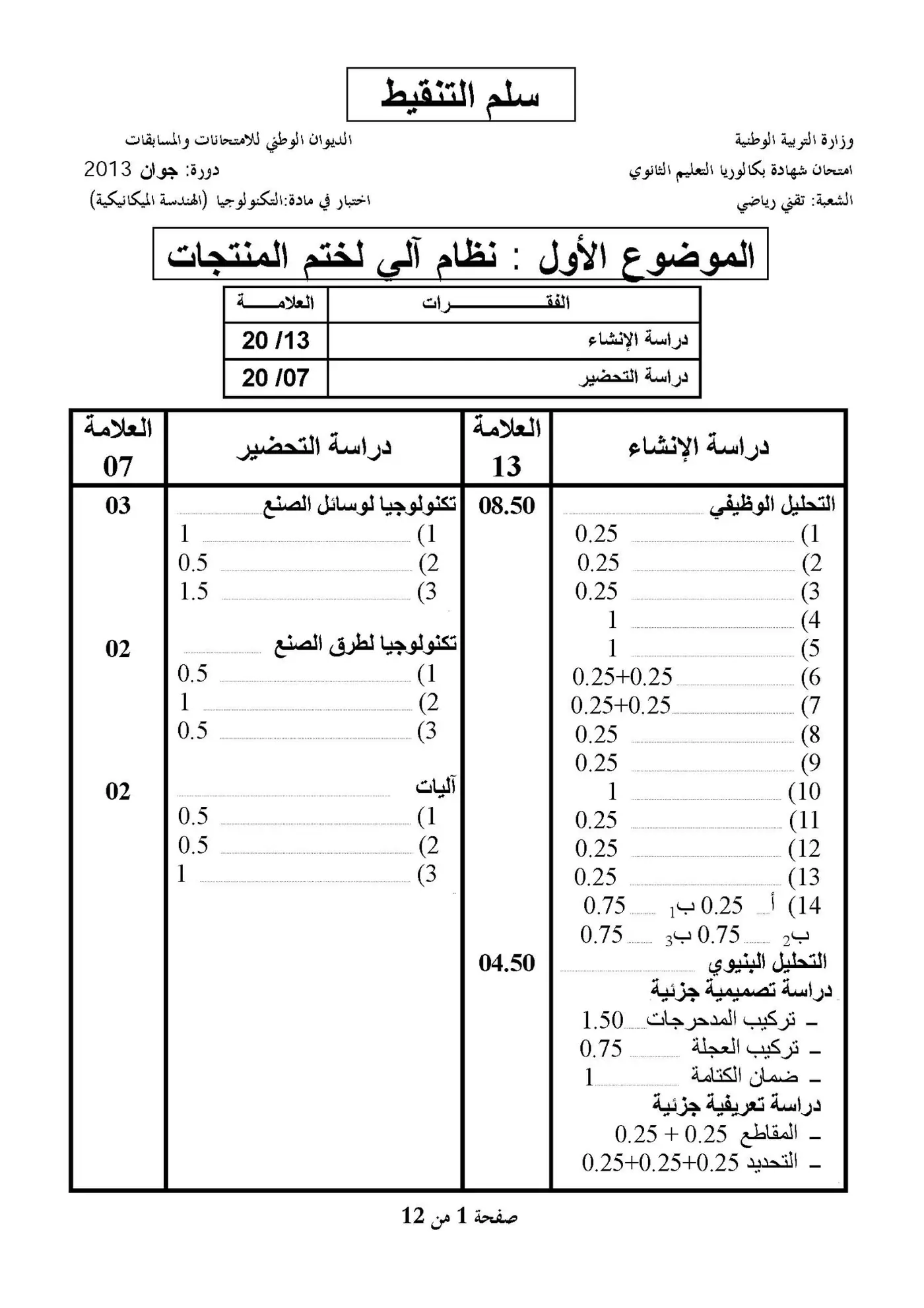الصفحة 1 من 12